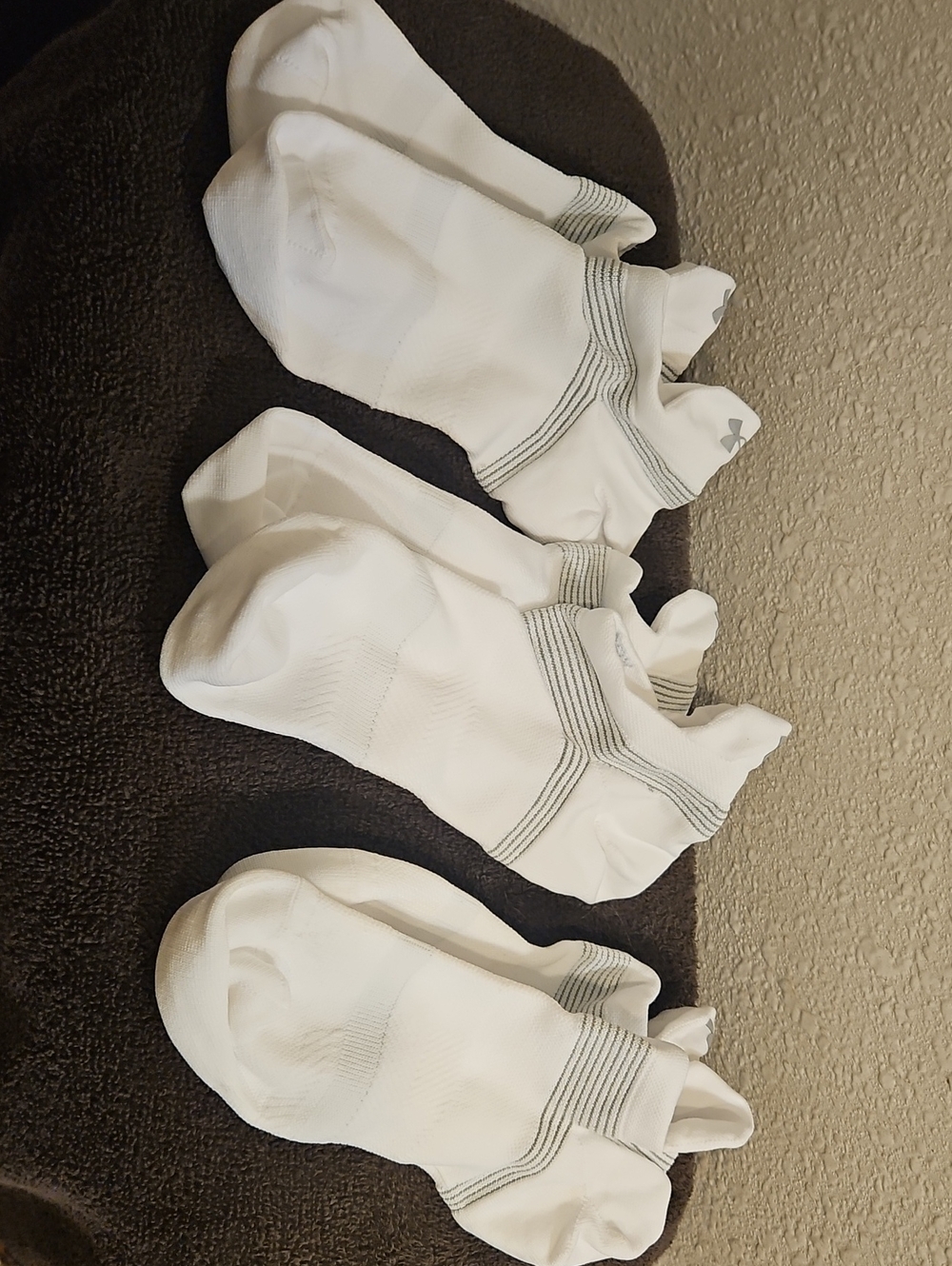 Under Armour White Low-Cut Athletic No-Show Socks - 3 Pair